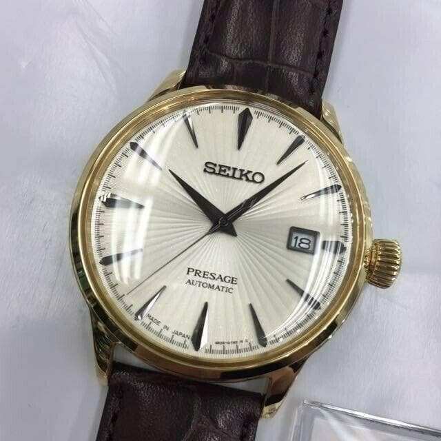 Seiko Japan Made Presage Cocktail Margarita Men's Leather Strap Watch SRPB44J1