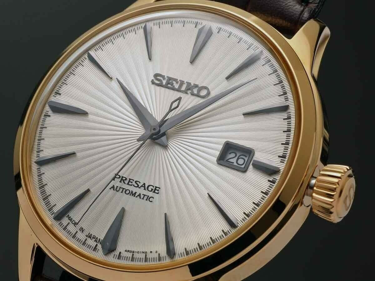 Seiko Japan Made Presage Cocktail Margarita Men's Leather Strap Watch SRPB44J1