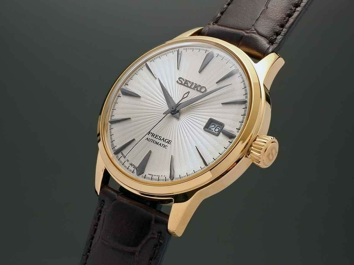 Seiko Japan Made Presage Cocktail Margarita Men's Leather Strap Watch SRPB44J1