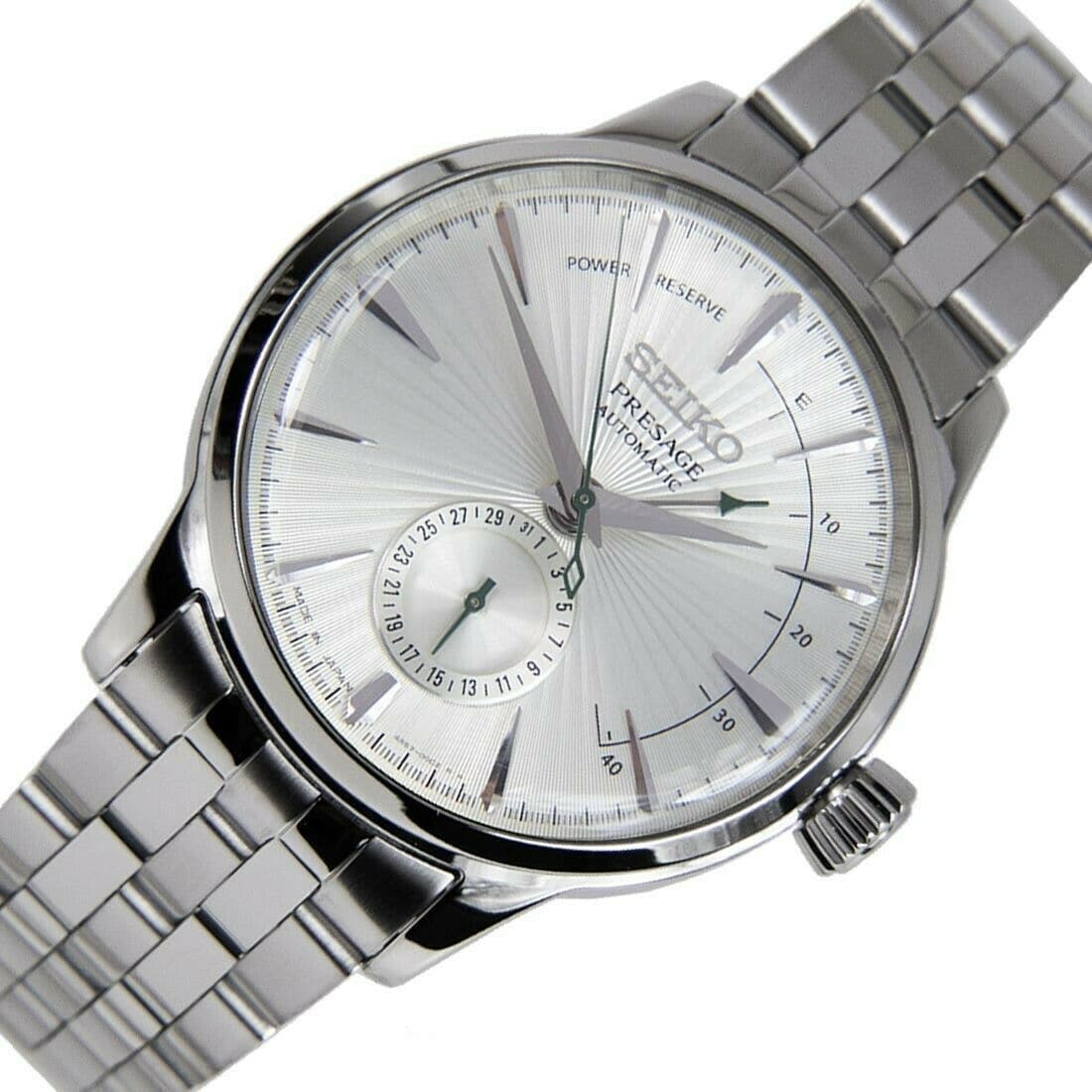 Seiko Japan Made Presage Cocktail Martini Power Reserve Men's Watch SSA341J1