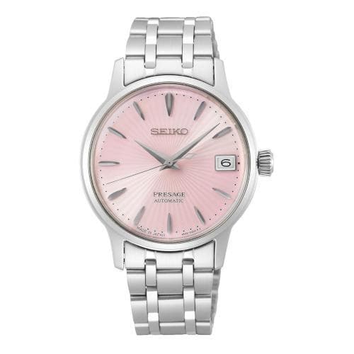 Seiko Japan Made Presage Cocktail Pink Ladies' Stainless Steel Watch SRP839J1
