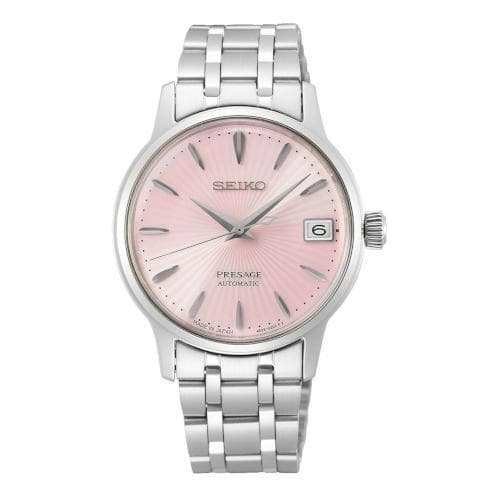 Seiko Japan Made Presage Cocktail Pink Ladies' Stainless Steel Watch SRP839J1