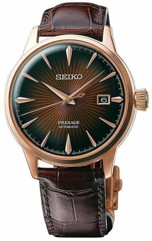 Seiko Japan Made Presage Cocktail Rose Gold Plated Men's Watch SRPB46J1