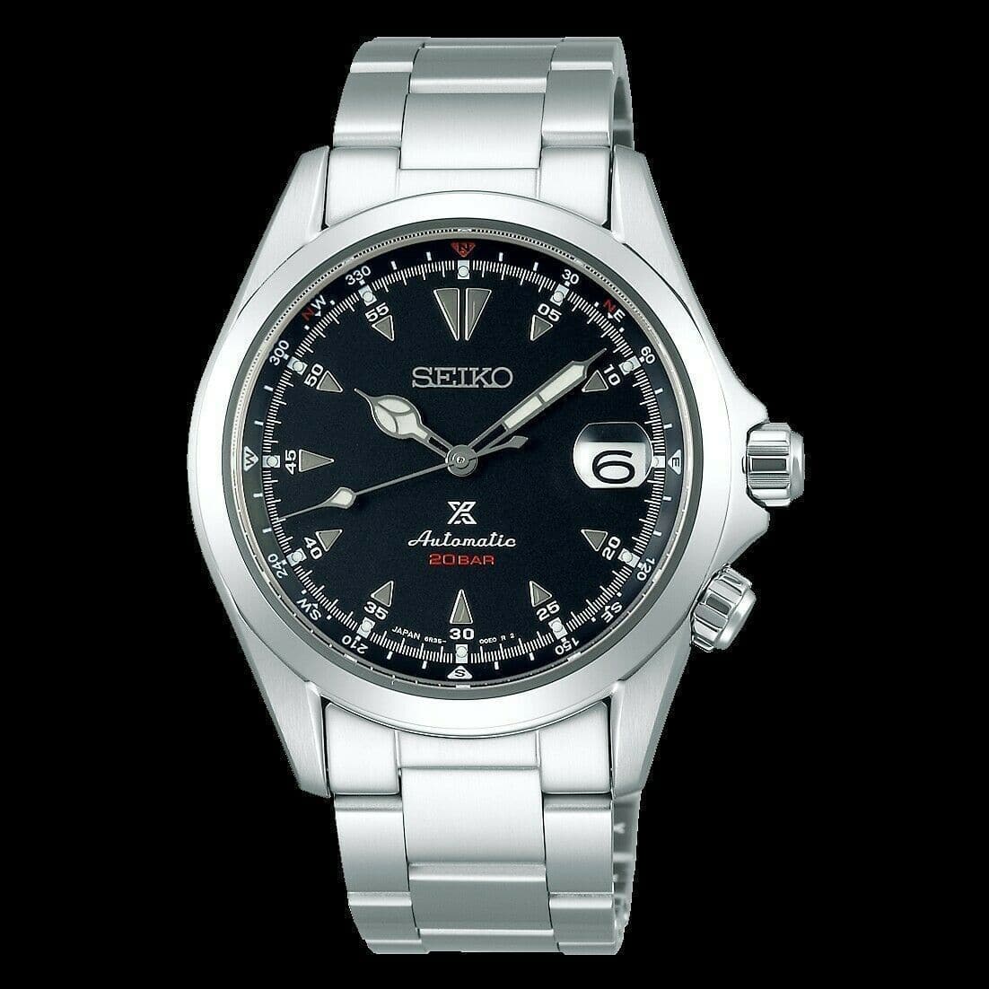 Seiko Japan Made Prospex Alpinist Black Men's Stainless Watch SPB117J1