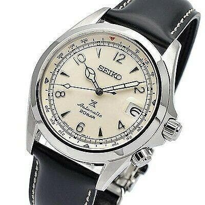 Jewelry & Watches:Watches, Parts & Accessories:Wristwatches - Seiko JAPAN Made Prospex NEW Alpinist White Men's Leather Strap Watch SPB119J1