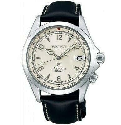 Jewelry & Watches:Watches, Parts & Accessories:Wristwatches - Seiko JAPAN Made Prospex NEW Alpinist White Men's Leather Strap Watch SPB119J1