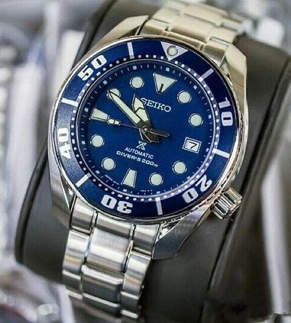 Seiko JDM Blumo Blue Sumo Men's Stainless Steel Watch SBDC033