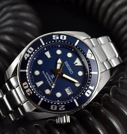 Seiko JDM Blumo Blue Sumo Men's Stainless Steel Watch SBDC033