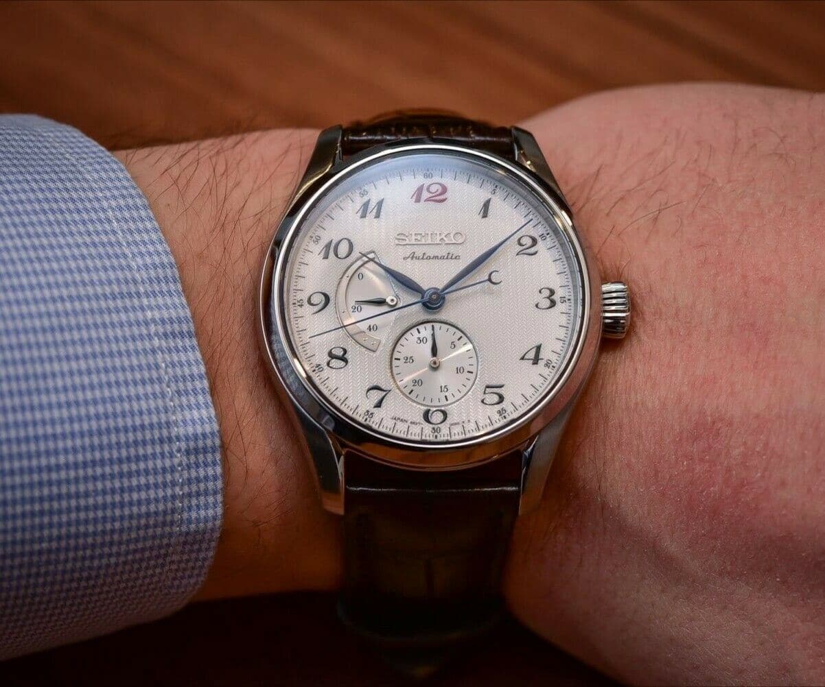 Seiko JDM Pre- Presage w/ Power Reserve Karesansui White Men's Watch SARW025