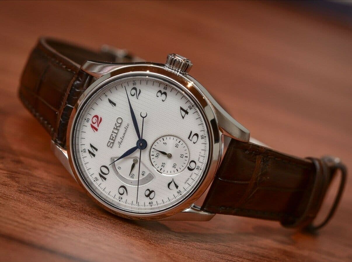 Seiko JDM Pre- Presage w/ Power Reserve Karesansui White Men's Watch SARW025