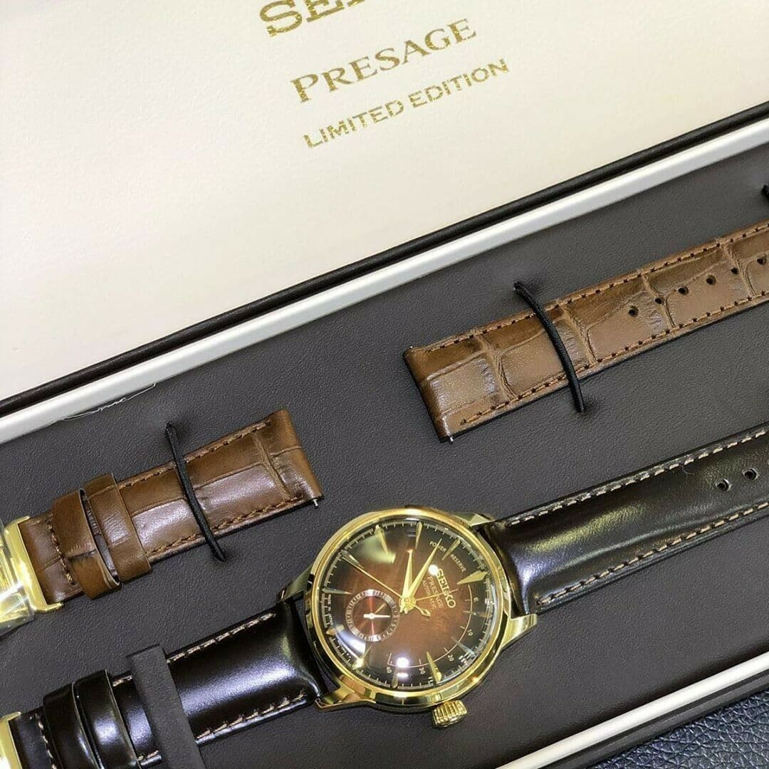 Jewelry & Watches:Watches, Parts & Accessories:Wristwatches - Seiko LE Presage W/ Pow. Res. Indicator Dark Brown OF Men's Watch SSA392J1