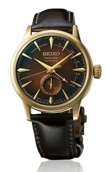 Jewelry & Watches:Watches, Parts & Accessories:Wristwatches - Seiko LE Presage W/ Pow. Res. Indicator Dark Brown OF Men's Watch SSA392J1