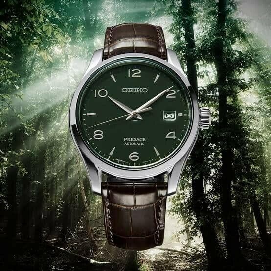 Seiko Limited Edition Presage Men's Watch Green Enamel Dial Men's Watch SPB111J1