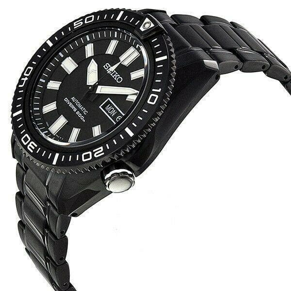 Seiko Men's "Stargate I" Ion Black PVD Plated Stainless Steel Watch SKZ329K1