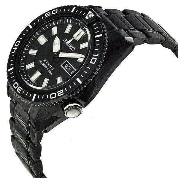 Seiko Men's "Stargate I" Ion Black PVD Plated Stainless Steel Watch SKZ329K1