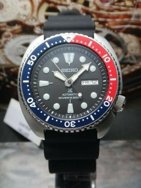 Seiko Pepsi Bezel New Turtle 200M Diver's Men's Watch SRP779K1