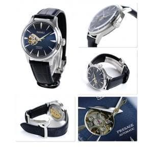 Seiko Presage Blue Moon Open Heart Couple's Watch Set SSA405J1 + SSA785J1