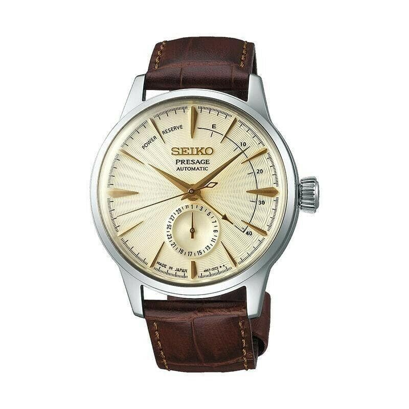 Seiko Presage Cocktail Power Reserve Golden Champagne Men's Watch SSA387J1