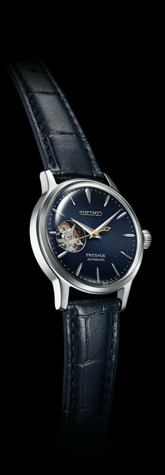 Seiko Presage Cocktail Time Blue Moon Open Heart Ladies' Watch SSA785J1