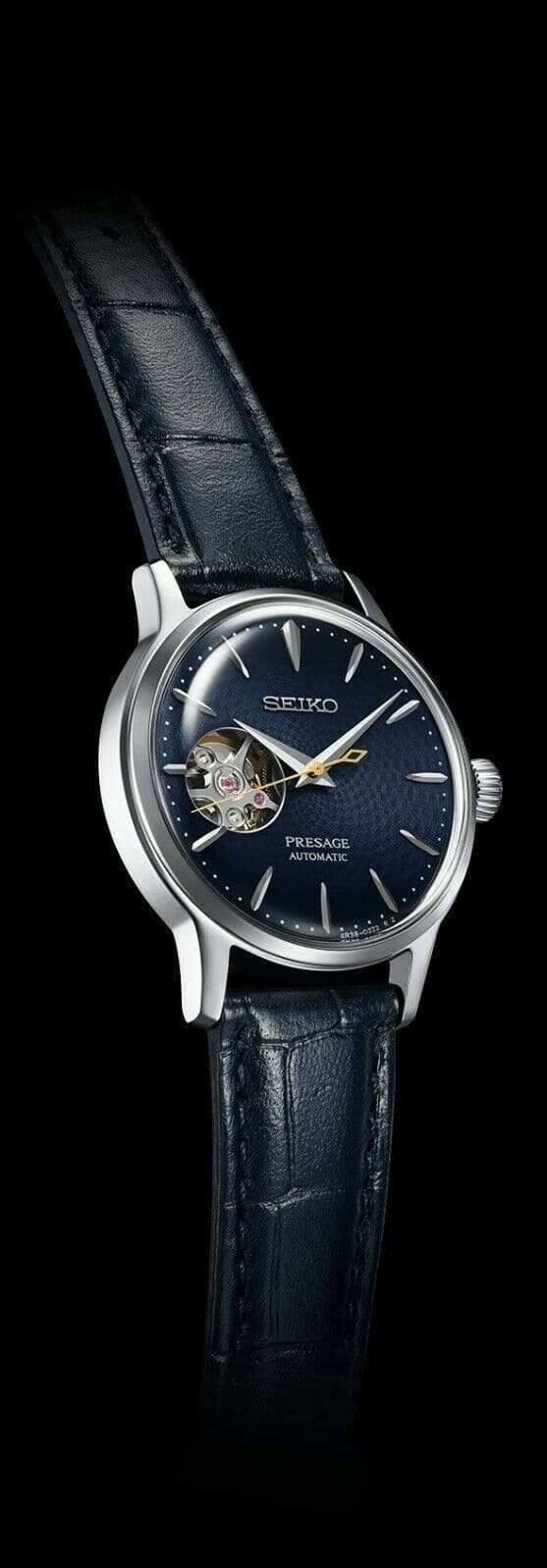 Seiko Presage Cocktail Time Blue Moon Open Heart Ladies' Watch SSA785J1