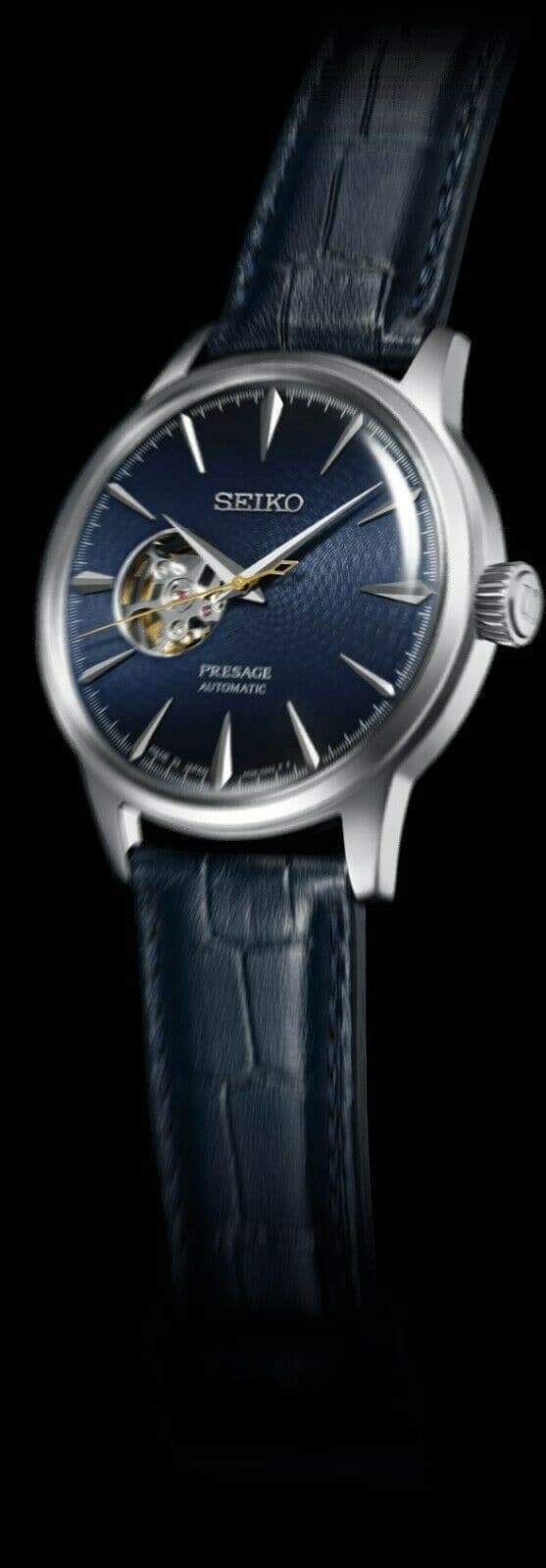 Seiko Presage Cocktail Time Blue Moon Open Heart Men's Watch SSA405J1