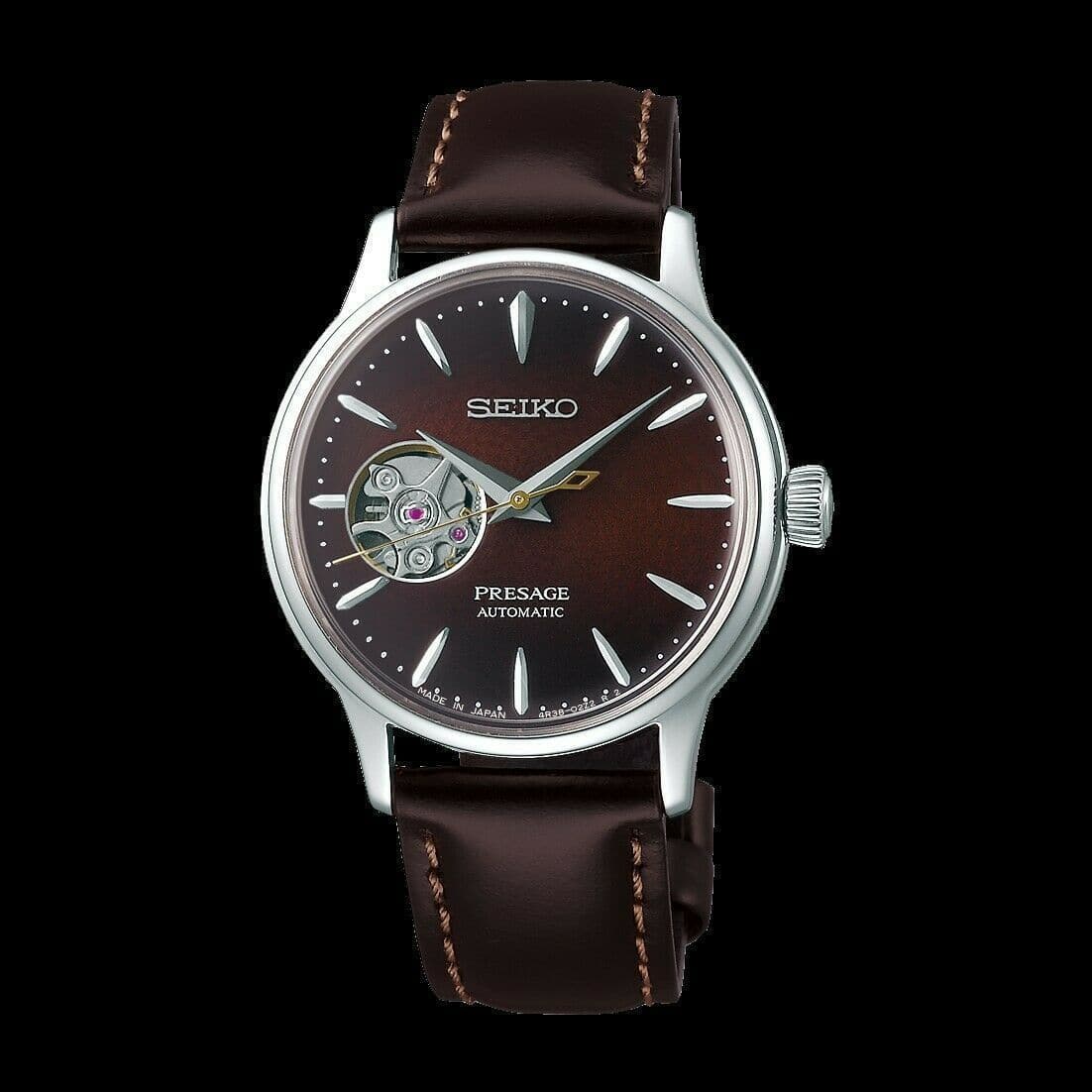 Seiko Presage Cocktail Time Midnight Stinger Open Heart Ladies' Watch SSA783J1