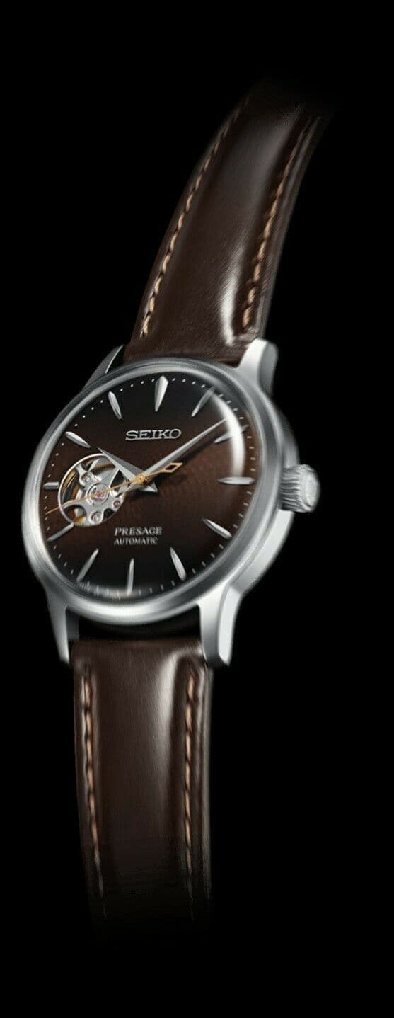 Seiko Presage Cocktail Time Midnight Stinger Open Heart Ladies' Watch SSA783J1