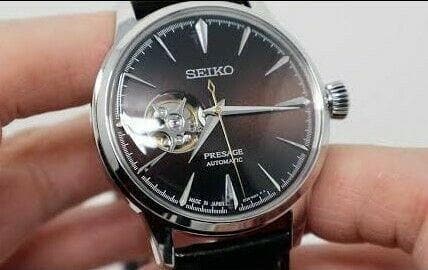 Seiko Presage Cocktail Time Midnight Stinger Open Heart Men's Watch SSA407J1