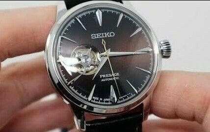 Seiko Presage Cocktail Time Midnight Stinger Open Heart Men's Watch SSA407J1