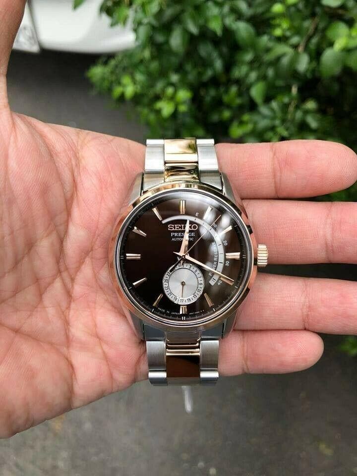 Seiko Presage Men's Two Tone Rose Gold Plated with PowRes Indicator Watch SSA354J1
