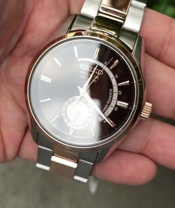 Seiko Presage Men's Two Tone Rose Gold Plated with PowRes Indicator Watch SSA354J1