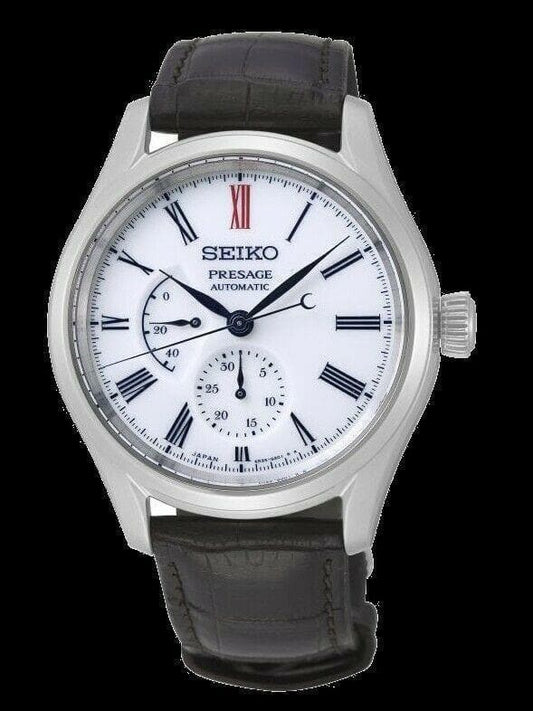 Seiko Presage Power Reserve Ind Arita Porcelain Dial White Men's Watch SPB093J1