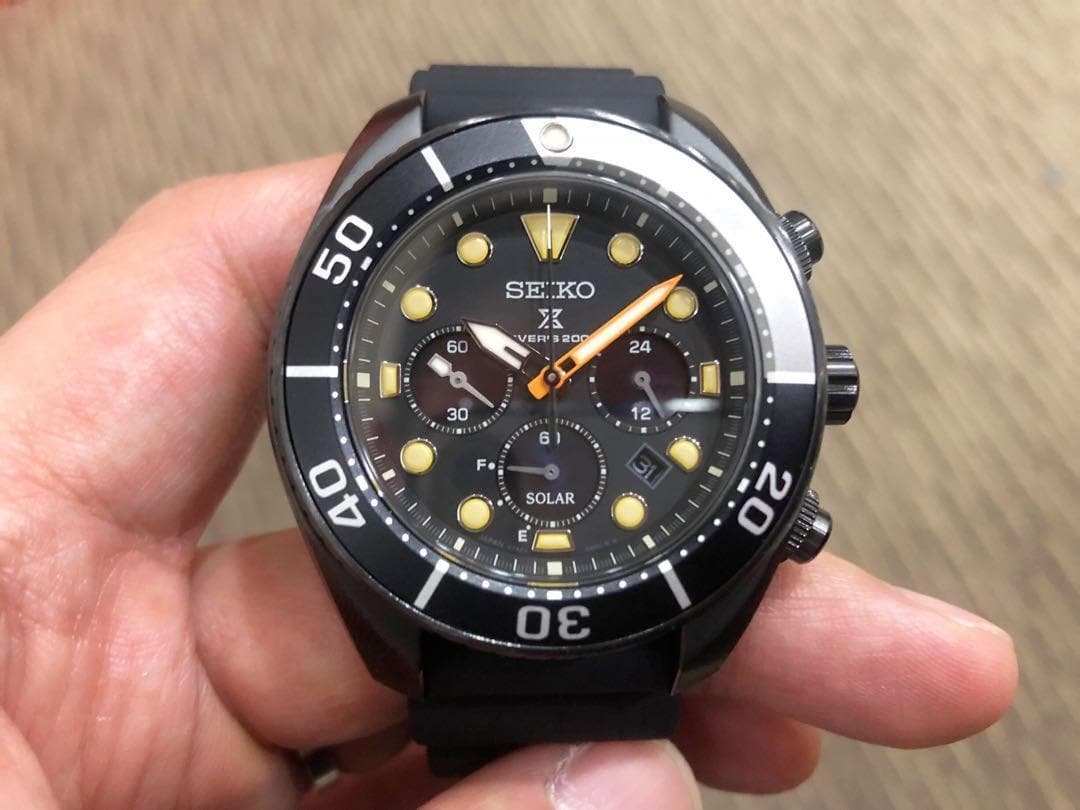 Seiko Prospex LE Black Series Sumo Solar Chronograph Men's Watch SSC761J1