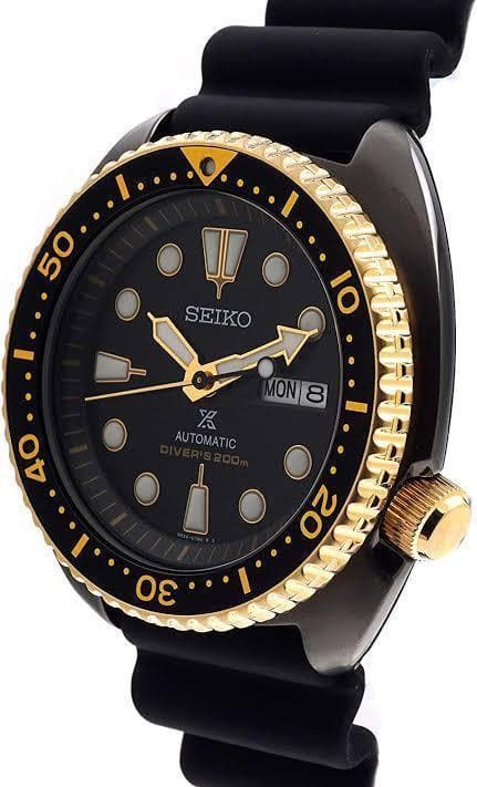 Seiko Prospex Gold Ring Black Series Ninja Turtle Watch SRPD46K1