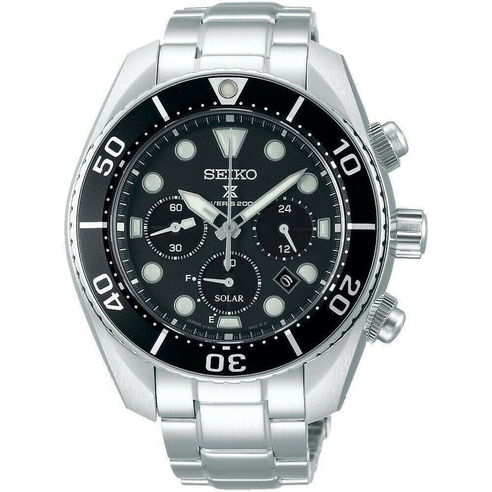 Seiko Prospex Sumo Solar Chronograph Black Men's Watch SSC757J1