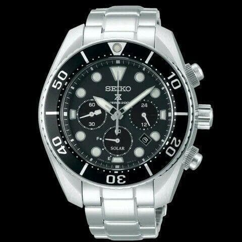 Seiko Prospex Sumo Solar Chronograph Black Men's Watch SSC757J1