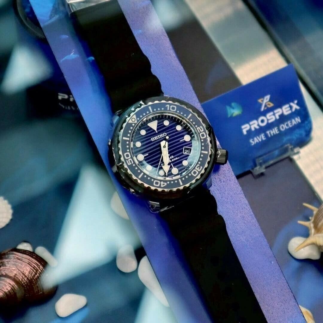 Seiko Save The Ocean Solar Tuna Blue Dial Watch SNE518P1