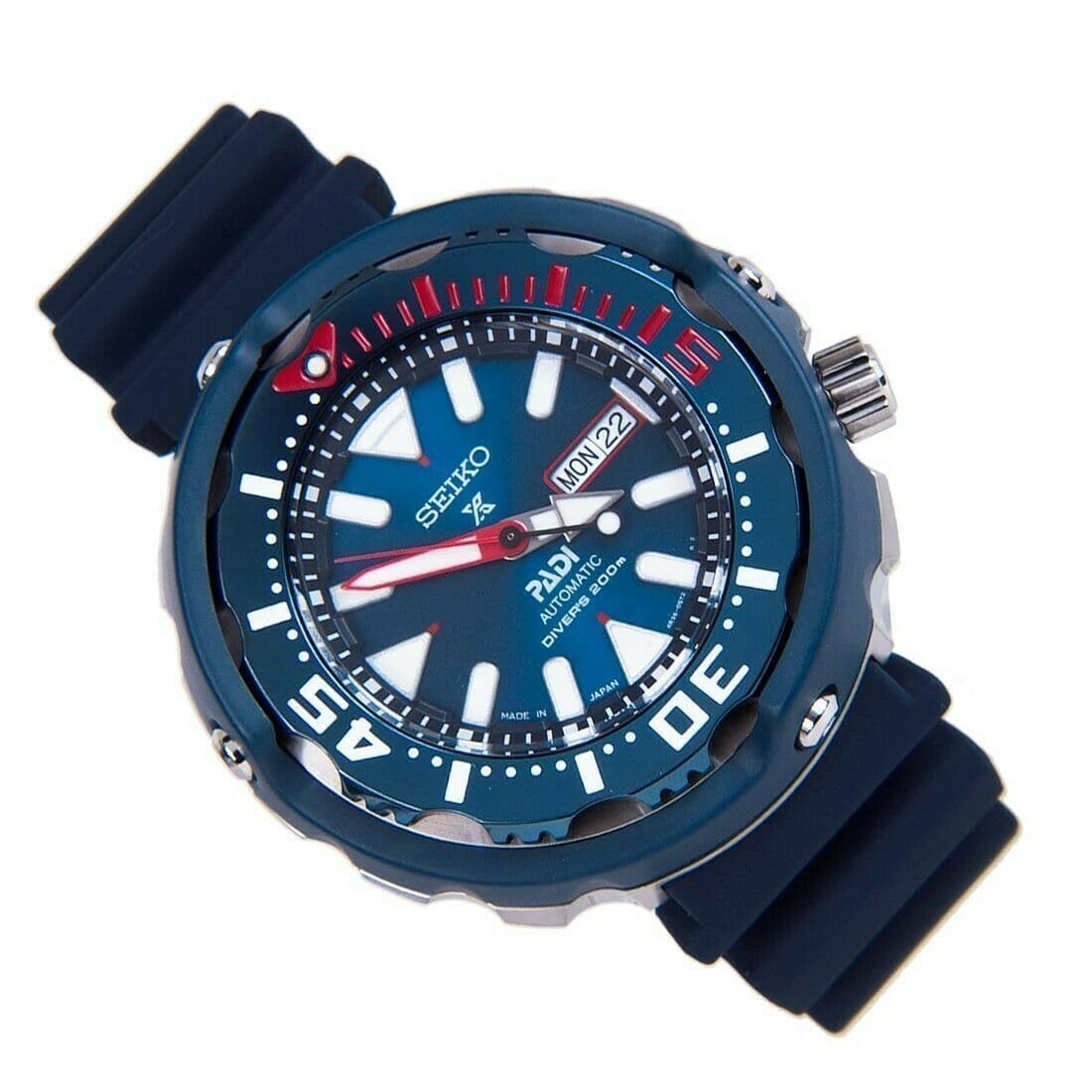 Seiko SE PADI Blue Ceramic Shroud Tuna 200M Diver's Men's Watch SRPA83J1