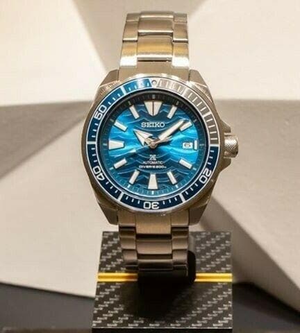 Seiko SE Save the Ocean Great White Shark Samurai Diver's Men's Watch SRPD23K1