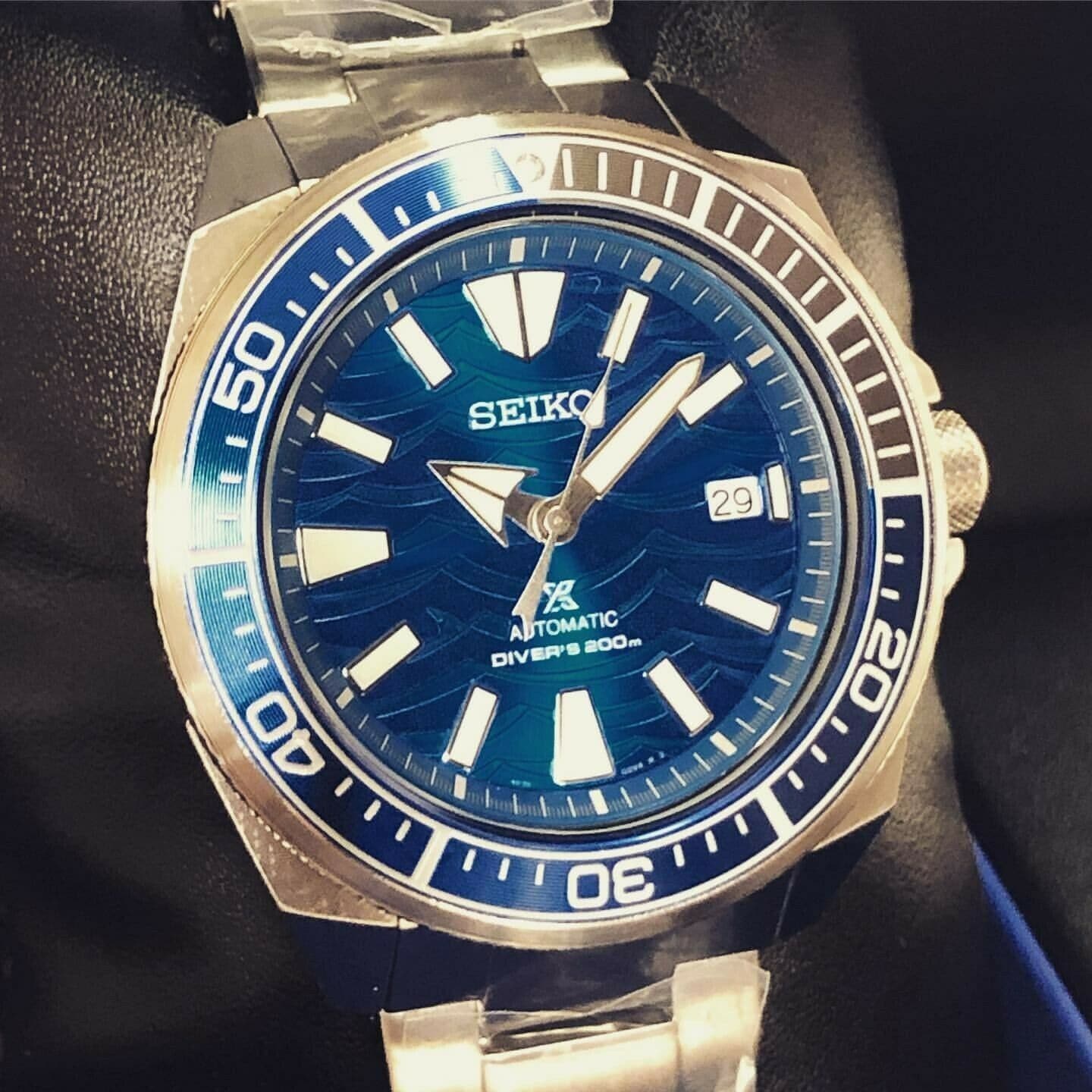 Seiko samurai save on sale the ocean white shark