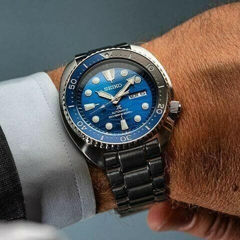 Seiko SE Save the Ocean Great White Shark Turtle Diver's Men's Watch SRPD21K1