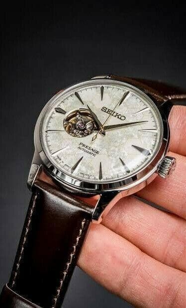 Seiko Star Bar Limited Edition Presage Honeycomb Open Heart Men's Watch SSA409J1