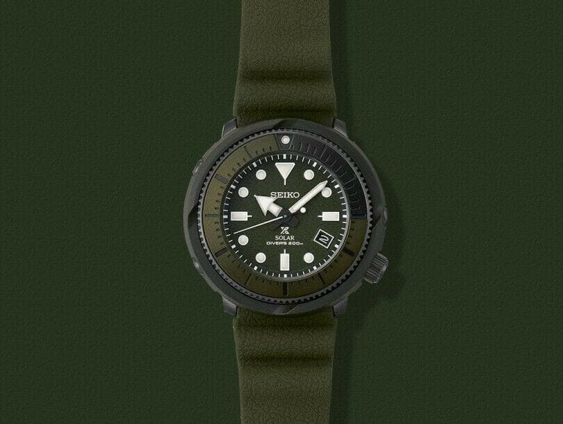 Seiko Street Series Solar Tuna Green Prospex Diver's Men's Watch SNE535P1