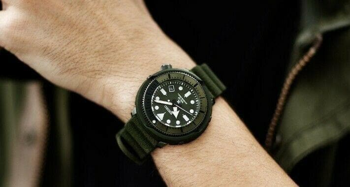 Seiko Street Series Solar Tuna Green Prospex Diver's Men's Watch SNE535P1