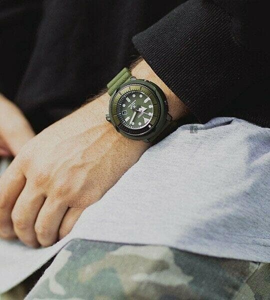 Seiko Street Series Solar Tuna Green Prospex Diver's Men's Watch SNE535P1