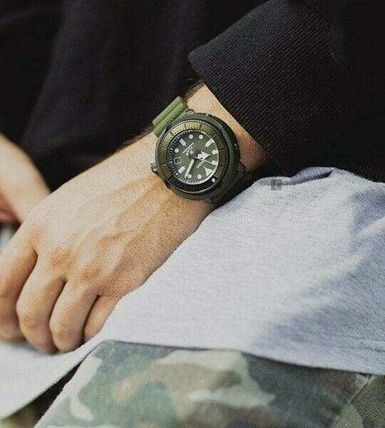 Seiko Street Series Solar Tuna Green Prospex Diver's Men's Watch SNE535P1