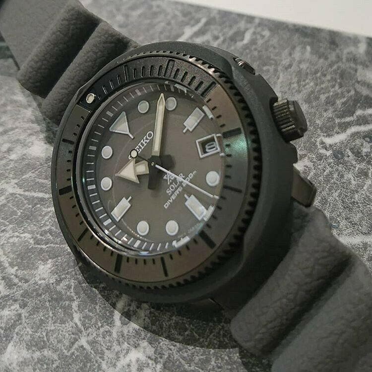 Seiko Street Series Solar Tuna Grey Prospex Diver's Men's Watch SNE537P1