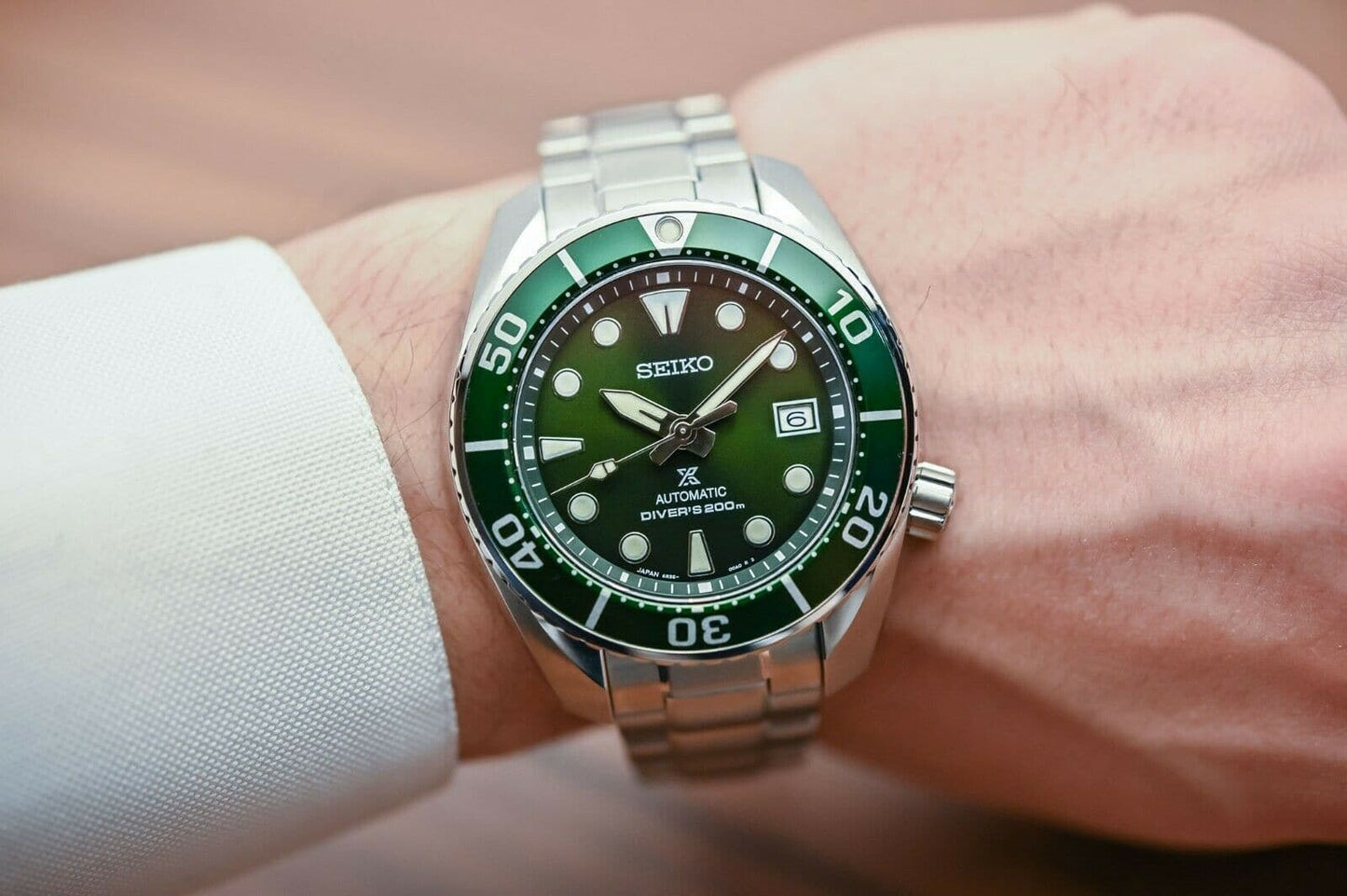 Seiko Sumo 3rd GEN Sunburst Green Hulk Men's Watch SPB103J1
