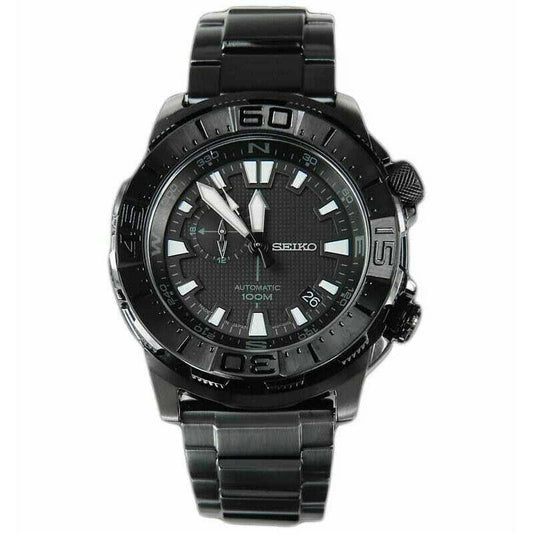 Seiko Superior 100M Men's Black PVD Plated Stainless Steel Strap Watch SSA051K1