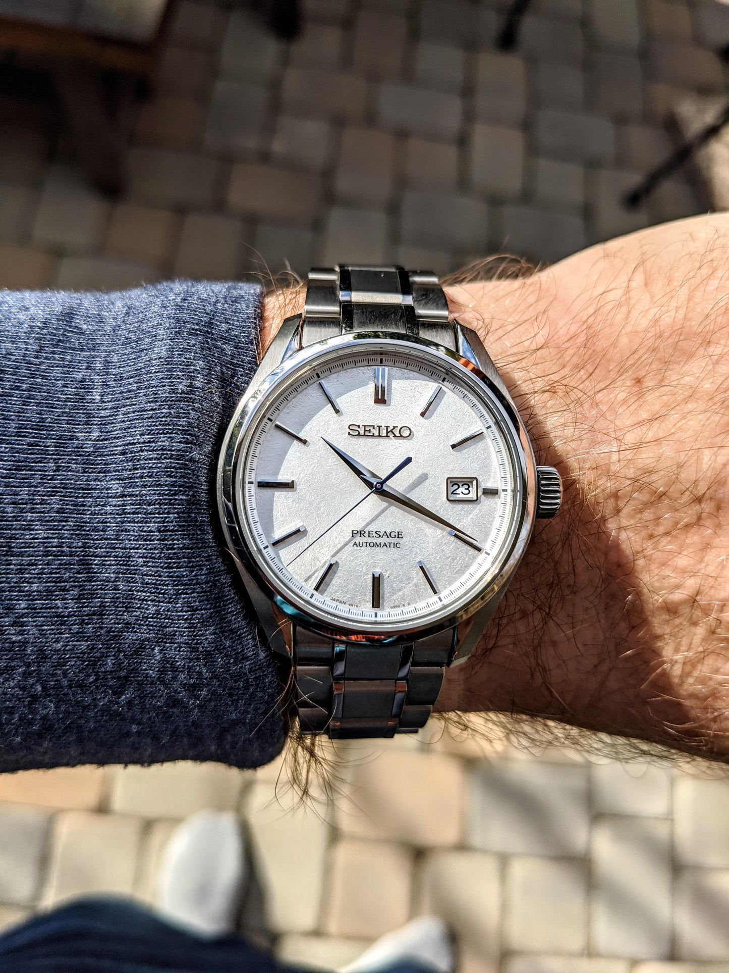 Seiko JDM Presage White Baby GS Snowflake Men's Titanium Watch SARX055 - Diligence1International